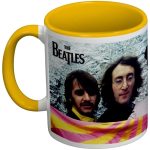 Taza The Beatles (rosado y amarillo) - Taza de cerámica de 10 oz / 315 ml